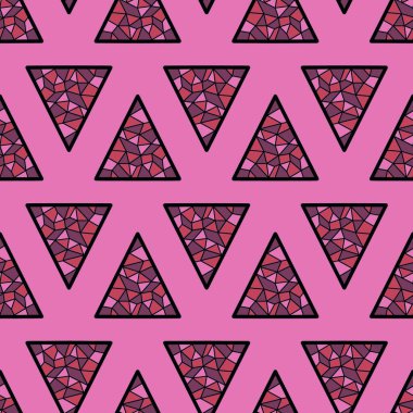El çizimi üçgensiz desen, tekrarlanan desen, arka plan tasarımı, t-shirt tasarımı, çizim, duvar kağıdı, baskı, sanat.