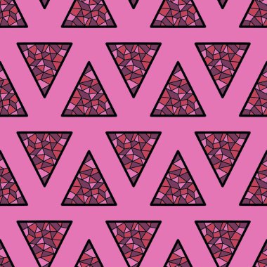El çizimi üçgensiz desen, tekrarlanan desen, arka plan tasarımı, t-shirt tasarımı, çizim, duvar kağıdı, baskı, sanat.