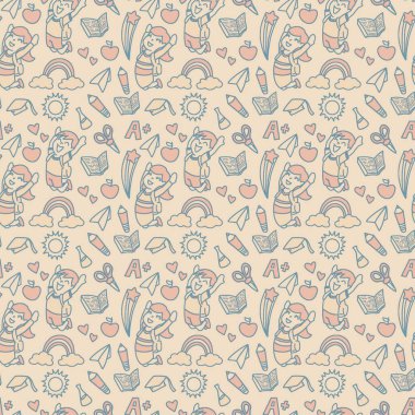 Hem kızlar hem de erkekler okula gitmekten mutlular, çok heyecanlılar, okula geri dönüyorlar.,