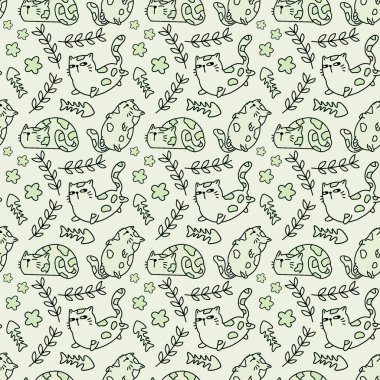 Bu sevimli kedi rahatsız edilmekten ya da dokunulmaktan hoşlanmıyor, sadece yalnız olmayı seviyor. arkaplan, duvar kağıdı, pürüzsüz desen, baskı, sanat