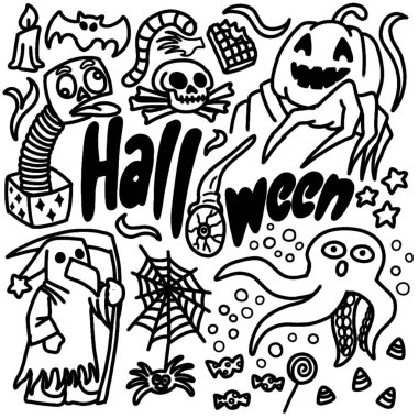 Dalgalı Çizgileri olan Cadılar Bayramı Hayaleti