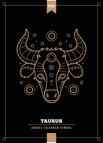 Taurus 표지판을위한 현대적인 조디악 일러스트 로열티 프리 스톡 일러스트레이션