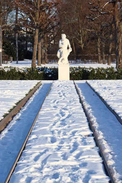 Karlsruhe Almanya Şubat 2021 Güneşli Bir Kış Gününde Karlsruhe Sarayı — Stok fotoğraf