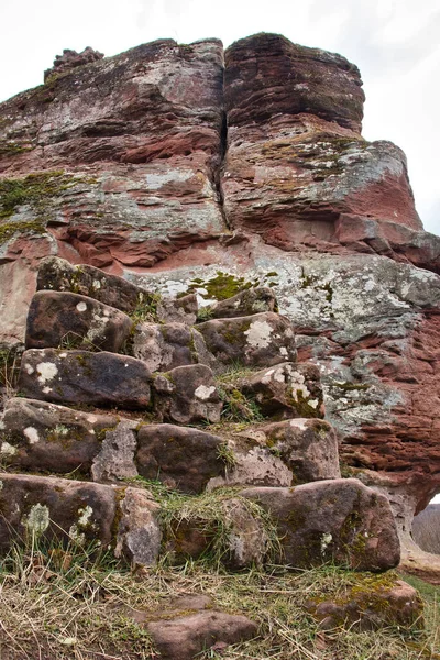 Muralla Roca Una Pequeña Ruina Del Castillo Bosque Del Palatinado — Foto de Stock
