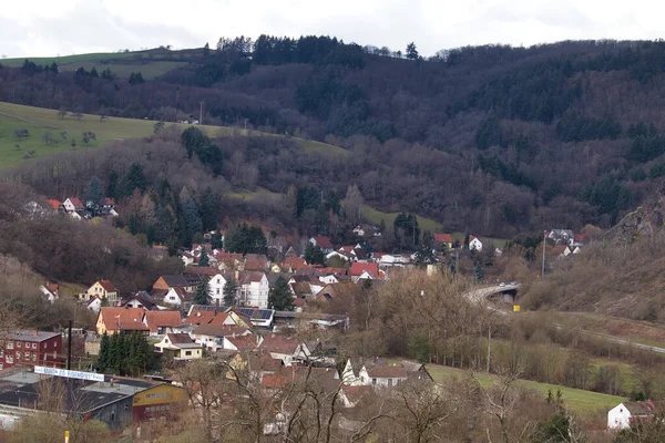 Winnweiler Deutschland März 2021 Hügel Rund Winnweiler Deutschland Einem Bewölkten — Stockfoto