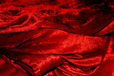 Dalga desenli kırmızı saten veya ipek soyut arkaplan