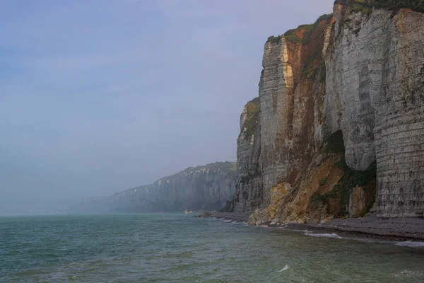 Высокие Скалы Побережья Нормандии Франция — стоковое фото