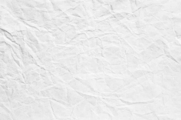 Weiße Zerknüllte Papieroberflächenstruktur — Stockfoto