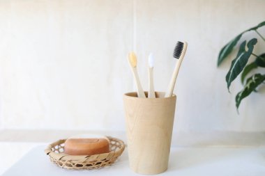 bamboo toothbrush and natural goat's milk soap