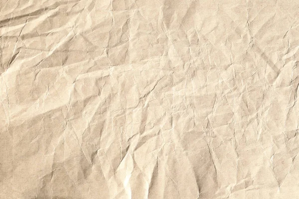 Old Dark Brown Crumpled Paper Texture — Stockfoto