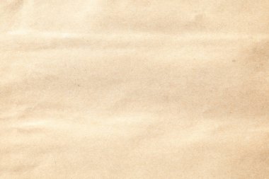 Kahverengi buruşmuş kağıt dokusu ve makro yakın çekim.