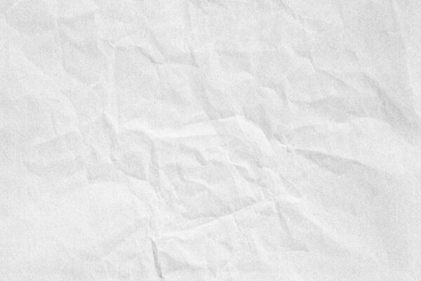 Crumpled white background paper texture