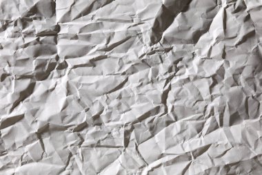 Buruşmuş beyaz kağıt doku materyali