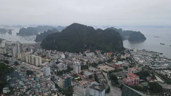 Long Körfezi Vietnam Kasım 2022 Long Körfezi Havadan Görünümü — Stok fotoğraf