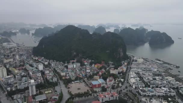 Long Bay Єтнам Листопада 2022 Повітряний Вид Бухту Лонг — стокове відео