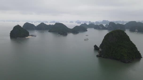 Long Bay Vietnam November 2022 Luchtfoto Van Long Bay — Stockvideo