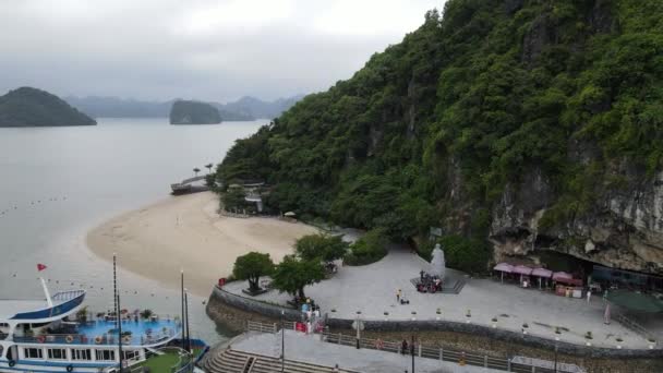 Long Körfezi Vietnam Kasım 2022 Long Körfezi Havadan Görünümü — Stok video