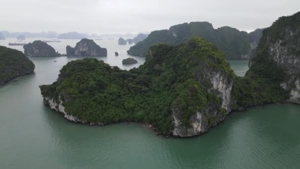 Long Bay Vietnam November 2022 Aerial View Long Bay — Stock Video