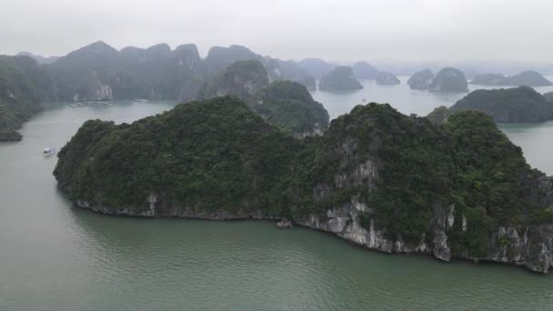 Long Bay Vietnam November 2022 Aerial View Long Bay — Stock Video