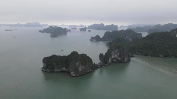 Long Bay Vietnam November 2022 Luchtfoto Van Long Bay — Stockvideo