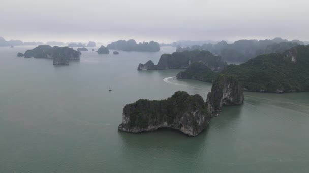 Long Bay Vietnam November 2022 Luchtfoto Van Long Bay — Stockvideo