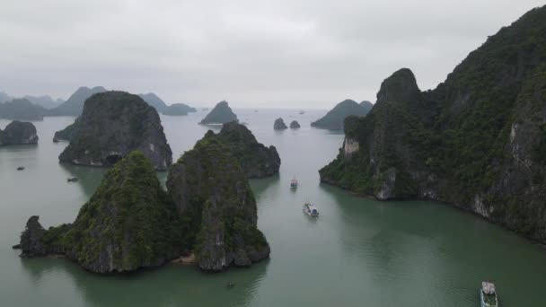 Long Bay Єтнам Листопада 2022 Повітряний Вид Бухту Лонг — стокове відео