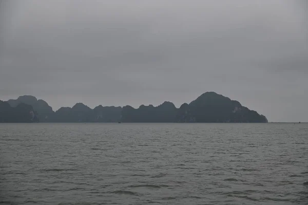 stock image Ha Long Bay, Vietnam - November 26, 2022: Aerial View of The Ha Long Bay