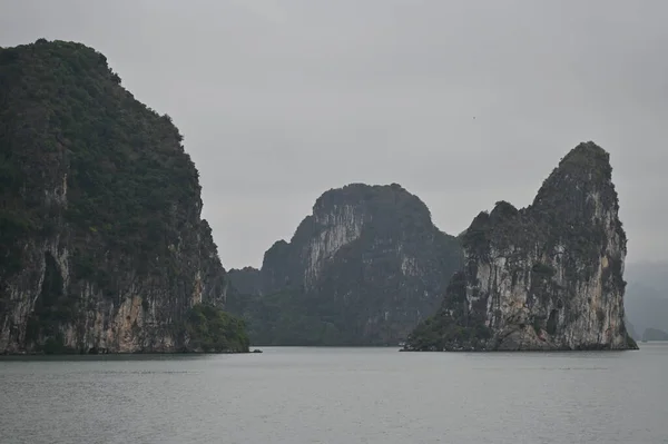 stock image Ha Long Bay, Vietnam - November 26, 2022: Aerial View of The Ha Long Bay