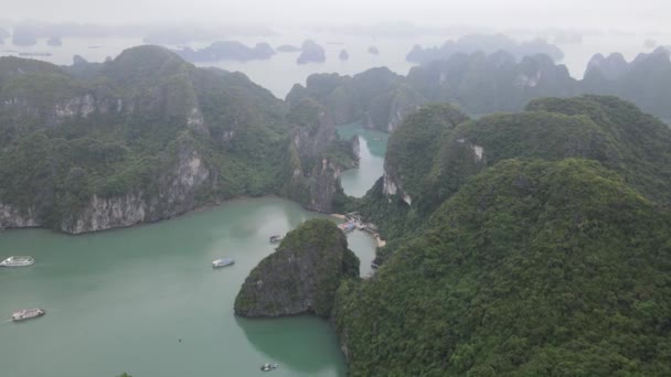 Long Bay Vietnã Novembro 2022 Vista Aérea Baía Long — Vídeo de Stock