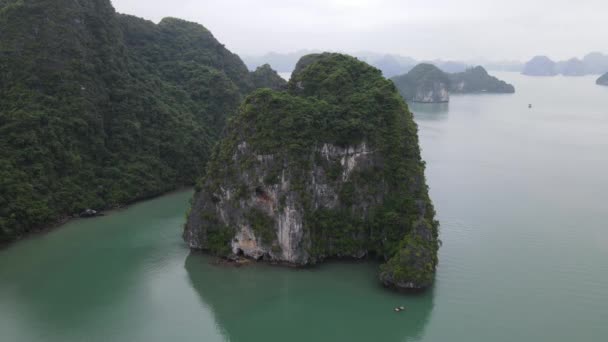 Long Körfezi Vietnam Kasım 2022 Long Körfezi Havadan Görünümü — Stok video