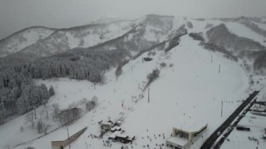 Niseko, Japonya - 15 Aralık 2022: Niseko Hokkaido Kış Sezonu