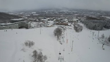 Niseko, Japonya - 15 Aralık 2022: Niseko Hokkaido Kış Sezonu