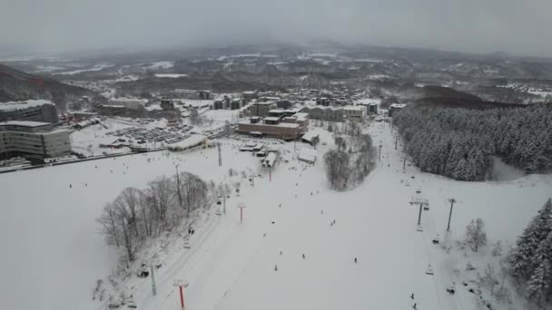 Нисеко Япония Декабря 2022 Года Зимний Сезон Нисеко Хоккайдо — стоковое видео