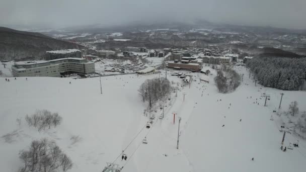 Niseko Japan Dezember 2022 Die Wintersaison Niseko Hokkaido — Stockvideo