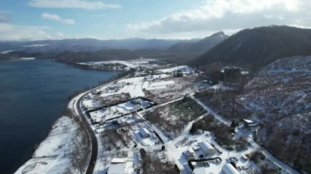 Hokkaido Japón Diciembre 2022 Lago Toya Durante Temporada Invierno — Vídeos de Stock