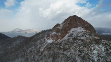 Hokkaido, Japonya - 15 Aralık 2022: Toya Gölü Kış Mevsimi