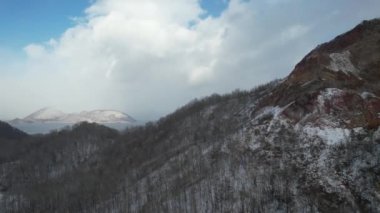 Hokkaido, Japonya - 15 Aralık 2022: Toya Gölü Kış Mevsimi