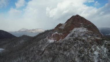 Hokkaido, Japonya - 15 Aralık 2022: Toya Gölü Kış Mevsimi