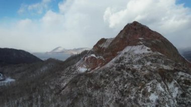 Hokkaido, Japonya - 15 Aralık 2022: Toya Gölü Kış Mevsimi