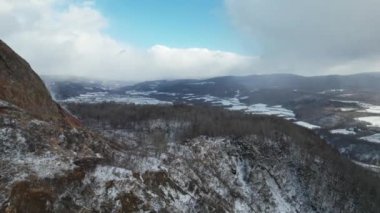 Hokkaido, Japonya - 15 Aralık 2022: Toya Gölü Kış Mevsimi