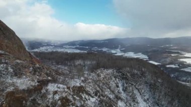 Hokkaido, Japonya - 15 Aralık 2022: Toya Gölü Kış Mevsimi