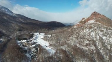 Hokkaido, Japonya - 15 Aralık 2022: Toya Gölü Kış Mevsimi