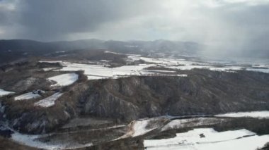 Hokkaido, Japonya - 15 Aralık 2022: Toya Gölü Kış Mevsimi
