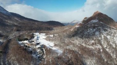 Hokkaido, Japonya - 15 Aralık 2022: Toya Gölü Kış Mevsimi