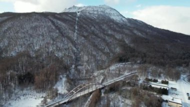 Hokkaido, Japonya - 15 Aralık 2022: Toya Gölü Kış Mevsimi