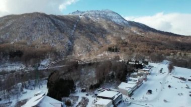 Hokkaido, Japonya - 15 Aralık 2022: Toya Gölü Kış Mevsimi