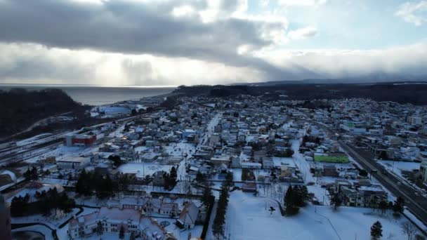 Hokkaido Japón Diciembre 2022 Lago Toya Durante Temporada Invierno — Vídeo de stock