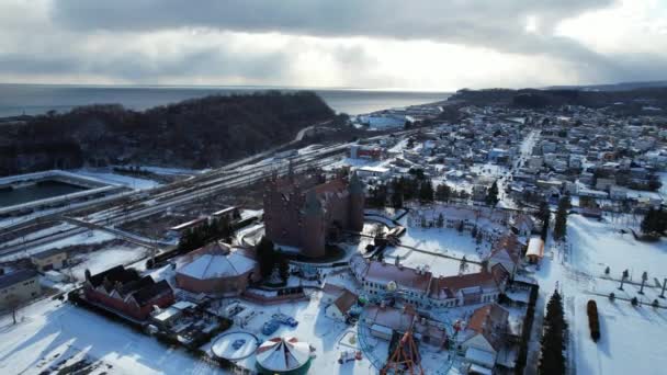 Hokkaido Jepang Desember 2022 Danau Toya Winter Season — Stok Video