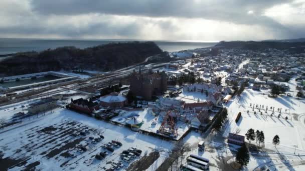 Hokkaido Japan Dezember 2022 Der Toya See Der Wintersaison — Stockvideo
