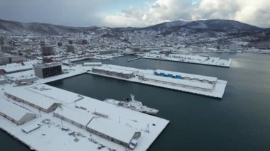 Otaru, Japonya - 18 Aralık 2022: Otaru Kış Sezonu